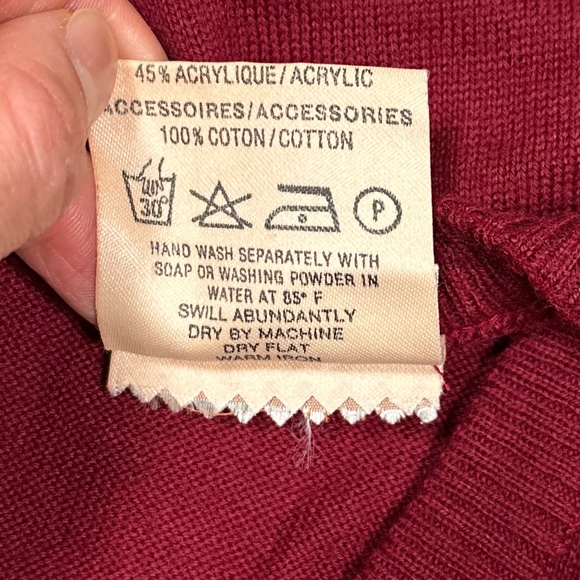 Vintage 90s Courreges Paris Wool Blend Logo Striped Cardigan Sweater Womens 0 - Picture 8 of 9